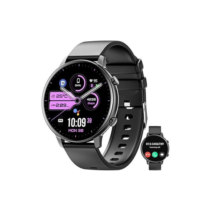 Hwagol Montre Connectée Homme Femme 1.39" Smartwatch avec Podometre, Moniteur Sommeil, avec 140+ Sportifs, Smartwatch Montre Int