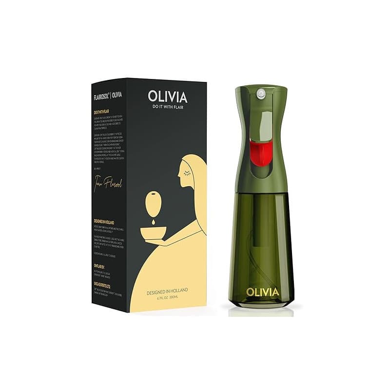 FLAIROSOL OLIVIA Vaporisateur d'Huile en Verre 200ml - Technologie de Pulvérisation Continue avec Contrôle des Portions - Polyva