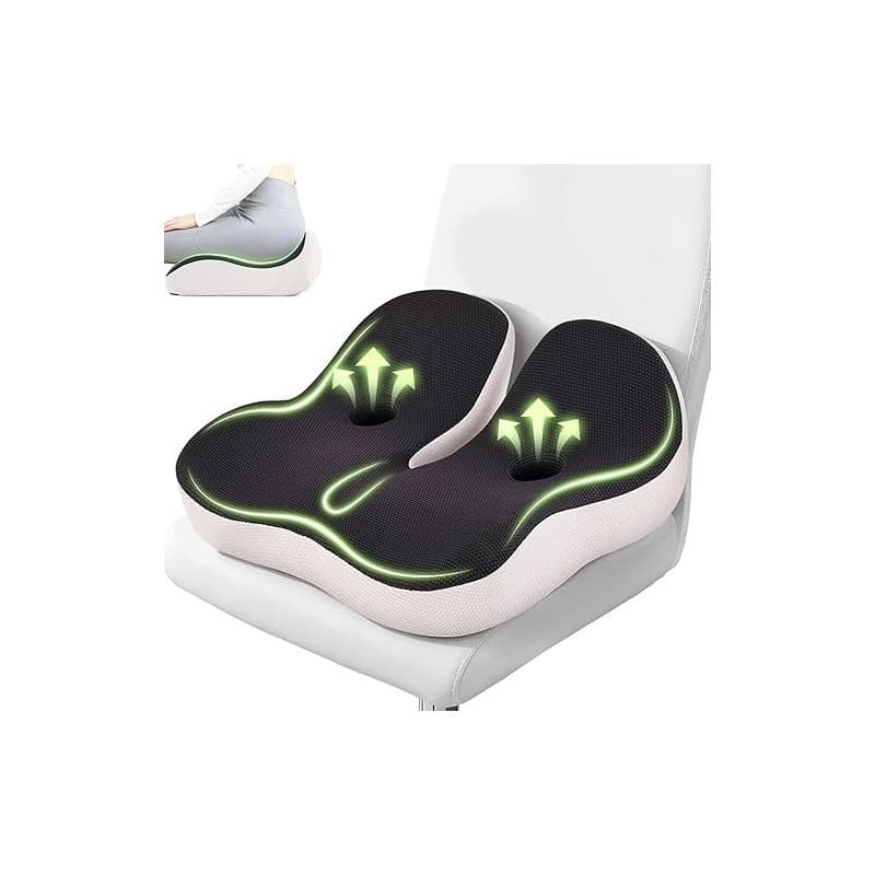AMAYHOON Coussin Chaise Bureau, Coussin Ergonomique Assise, pour Dispersion de la Pression Coccyx, Fesses,adapté aux chaises de