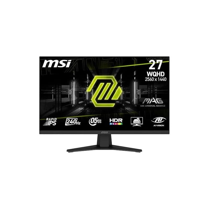 MSI MAG 274QF X24 Écran Gaming 27" WQHD - Dalle Rapid IPS 2560 x 1440, 240 Hz, 0,5 ms, HDR Ready, AMD FreeSync Premium, AI Visio