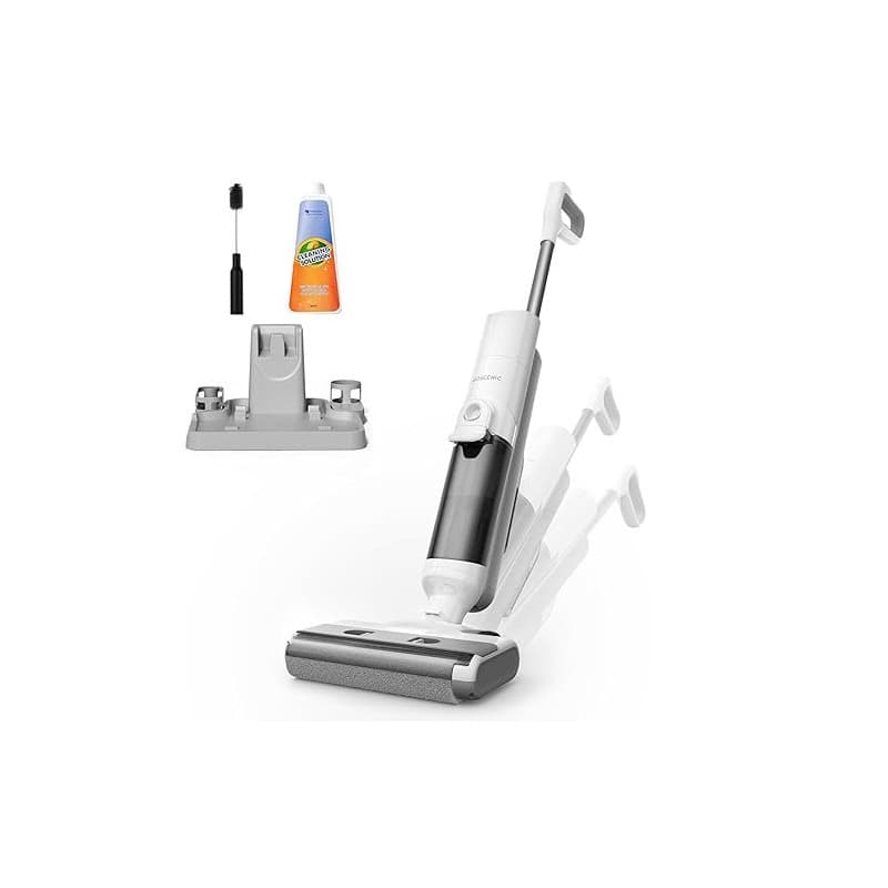Proscenic Aspirateur Laveur sans Fil, 60Mins Aspirateur Balai sans Fil Sec et Humide,Laveur de Sol,Léger Aspirateur Eau et Pouss