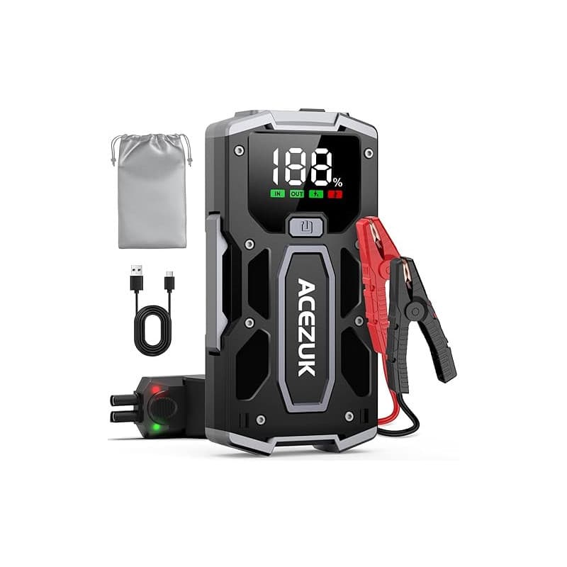 ACEZUK Booster Batterie Voiture 7000A, Démarreur de Voiture Portable (Jusqu'à 5.5L Diesel ou 7.0L Gaz), 12V Jump Starter avec 2.