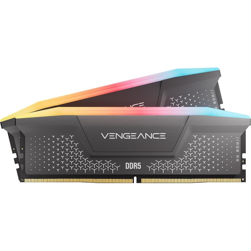 CORSAIR Vengeance RGB RS DDR5 16Go (2x8Go) Jusqu'à 6000MHz AMD Intel RAM | Mémoire pour Ordinateur de Bureau, Compatible AMD EXP