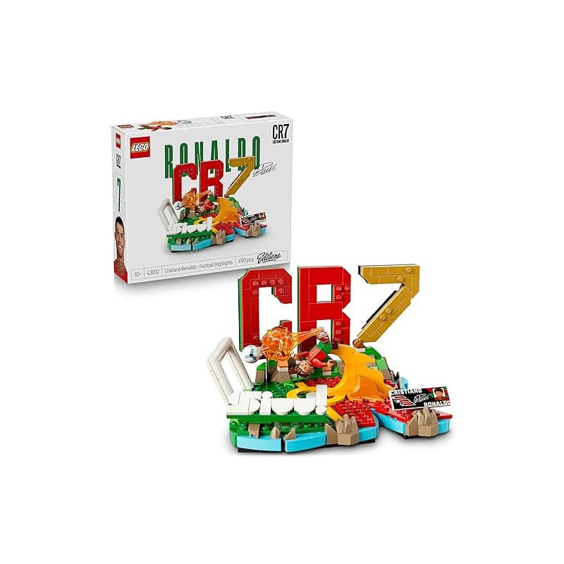 LEGO Editions Cristiano Ronaldo – Best of - Jeu Football - Maquette 3D avec Minifigurine Collector - Décoration de Chambre d'enf