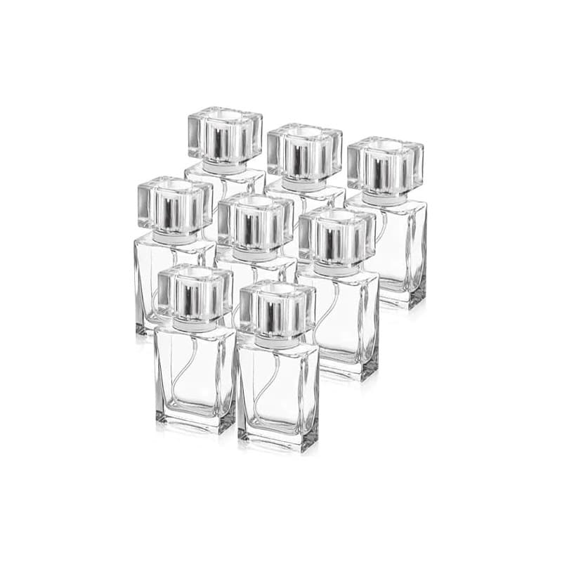 Mujiluxe Lot de 8 vaporisateurs de parfum rechargeables, flacon de parfum vide, bouteilles de parfum à remplir, convient pour le
