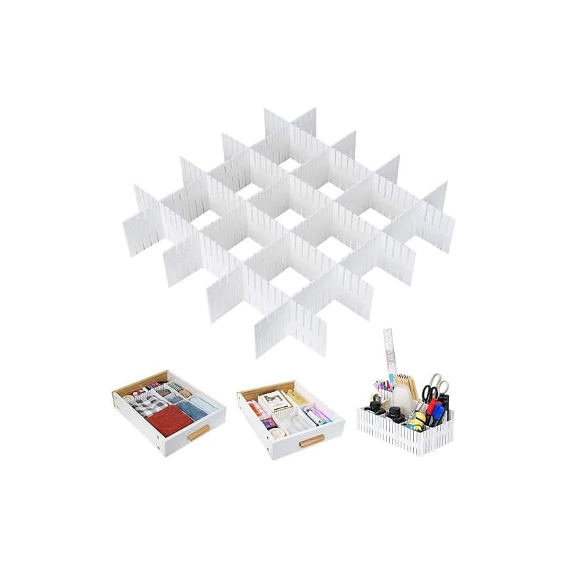 Avilia Diviseur pour tiroirs 49,5 x 10 cm – Lot de 6 pièces : Optimisez l'organisation de vos tiroirs avec ces séparateurs prati