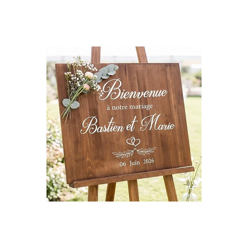 9 Feuilles Autocollant Lettres Chiffres Mariage Blanc Stickers Panneau de Bienvenue au Mariage Panneau D'accueil Lettres Ecritur