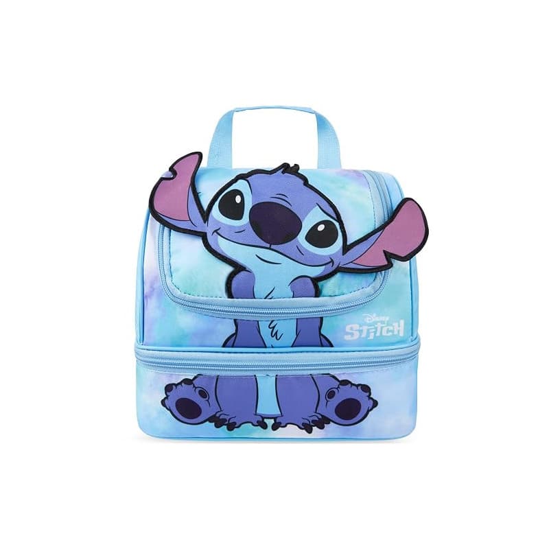 Get Trend 3D Disney Stitch Sac Isotherme Repas Enfant Fille, Double Compartiment Lunch Bag Isotherme avec Poignée et Fermeture E