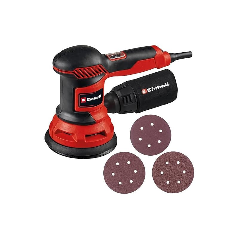Einhell Ponceuse excentrique TC-RS 425 E (425 W, Ø 125 mm, vitesse max. 26 000 oscillations/min) Livré avec 3 feuilles abrasives