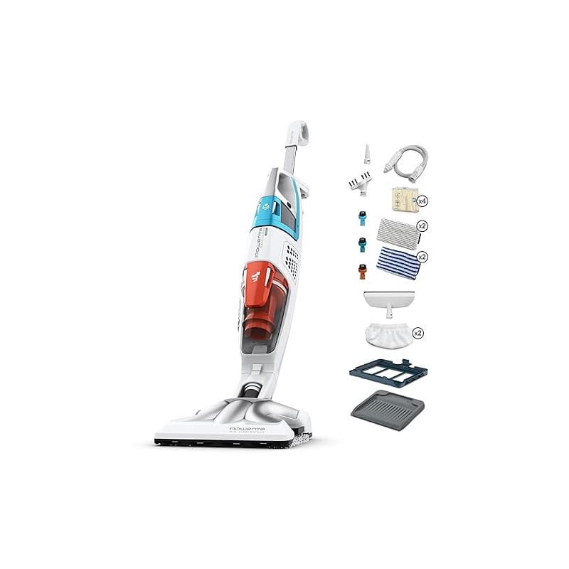 Rowenta, Nettoyeur vapeur, 2 en 1, Aspire et lave en même temps, Nettoyeur à main amovible, Performant, Assainir, Technologie Cy