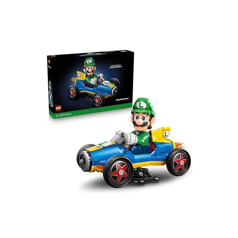 LEGO Mario Kart: Luigi et Proto 8 - Maquette de Voiture pour Adulte - Figurine de Personnage Nintendo à Exposer - Décoration & S