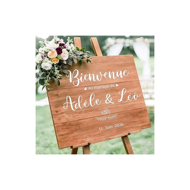 9 Feuilles Autocollant Lettres Chiffres Mariage Stickers Panneau de Bienvenue au Mariage Panneau D'accueil Lettres Français Mois