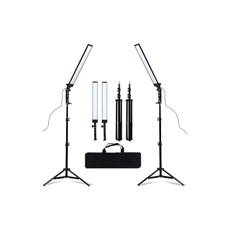 GSKAIWEN Kit d’Eclairage LED Studio de Photographie avec Support de Lumière Trépied et Lumière de Replissage pour Portrait, Vidé