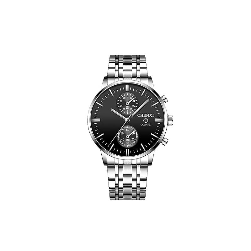 SGU Montre Homme,Montre Bracelet pour Hommes Daffaires,Bracelet en Acier Inoxydable,Etanche 30M,Aiguilles Lumineuses,Date Automa