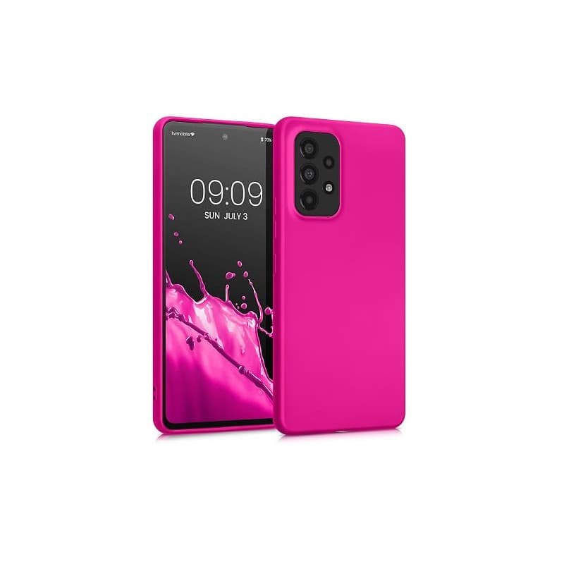 kwmobile Housse Compatible avec Samsung Galaxy A53 5G Coque - Housse de téléphone Protection Souple en TPU - Rose métallique