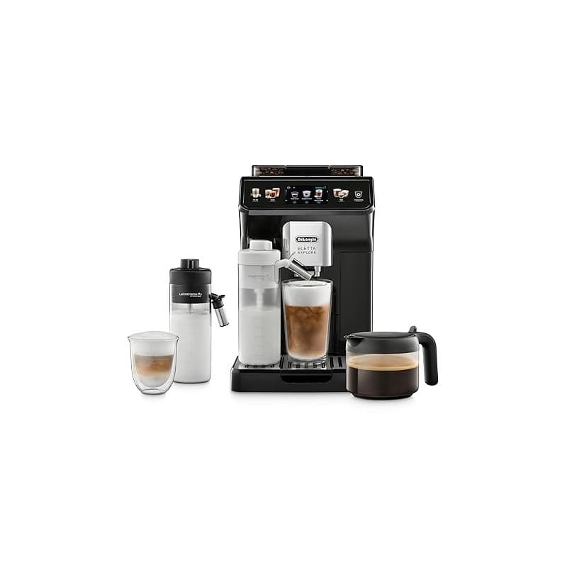 De’Longhi Eletta Explore - Perfetto Machine à Café Automatique avec LatteCrema Mousseur à Lait Automatique, 50 Boissons en une S