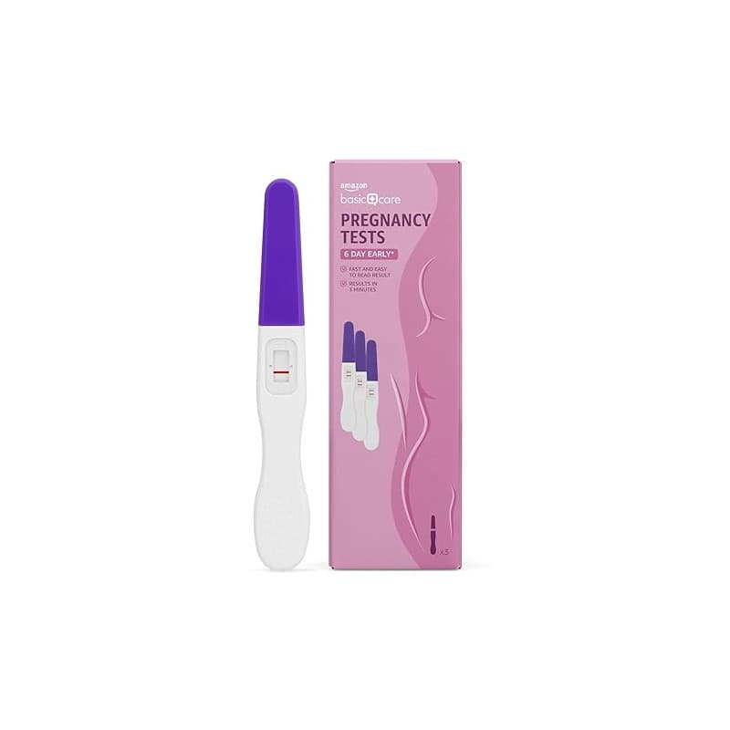 Amazon Basic Care Tests de grossesse Détection précoce dès 6 jours (pack de 3 tests)