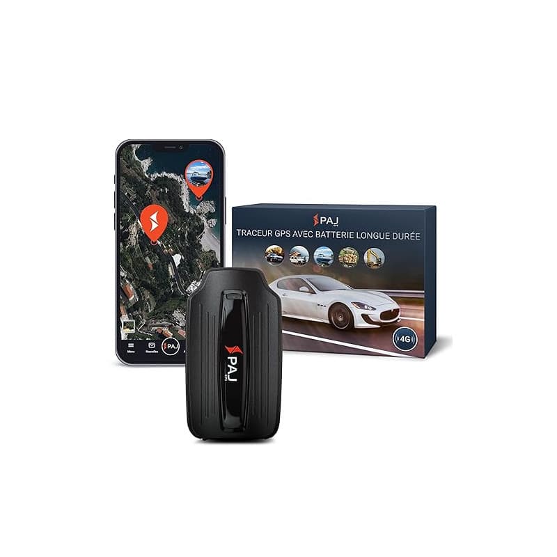 PAJ Power Finder 4G - Traceur GPS magnétique pour Voitures, véhicules et engins - Localisation en Temps réel, Historique des tra