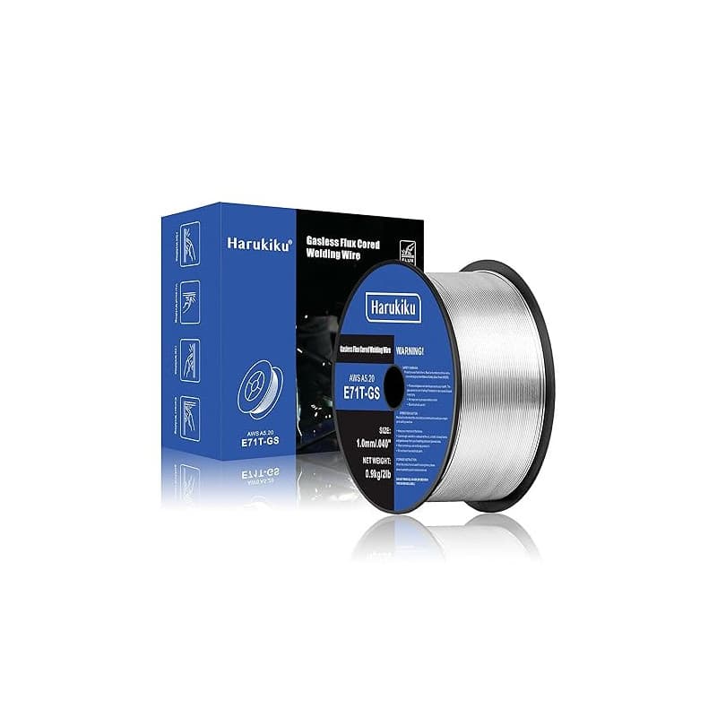 HARUKIKU Fil Fourré Sans Gaz 1,0 mm Poids net 0.9KG - Bobine E71T-GS pour Poste à Souder MIG, Soudage Semi-Auto Polyvalent (Acie