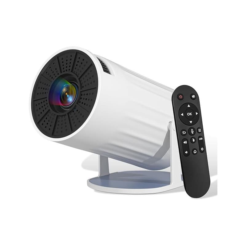 Vidéoprojecteur avec Wi-FI 6 & Bluetooth,Mini Projecteur Portable Supporte 4K 1080P Auto Keystone Rotation 180°, Auto Keystone R