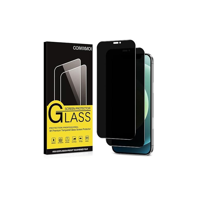 Coiwxmoi Verre Trempé pour iPhone 12 mini Anti Espion Vitre Protection Ecran Anti-Espion Film Protecteur Écran Dureté 9H Anti-Ra
