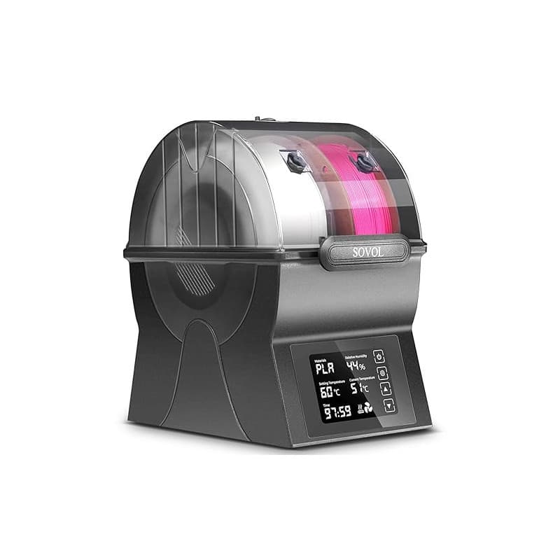 Sovol SH02 Séchoir à filaments, boîte de rangement scellée pour filament pour imprimante 3D, support de bobine avec chauffage PT