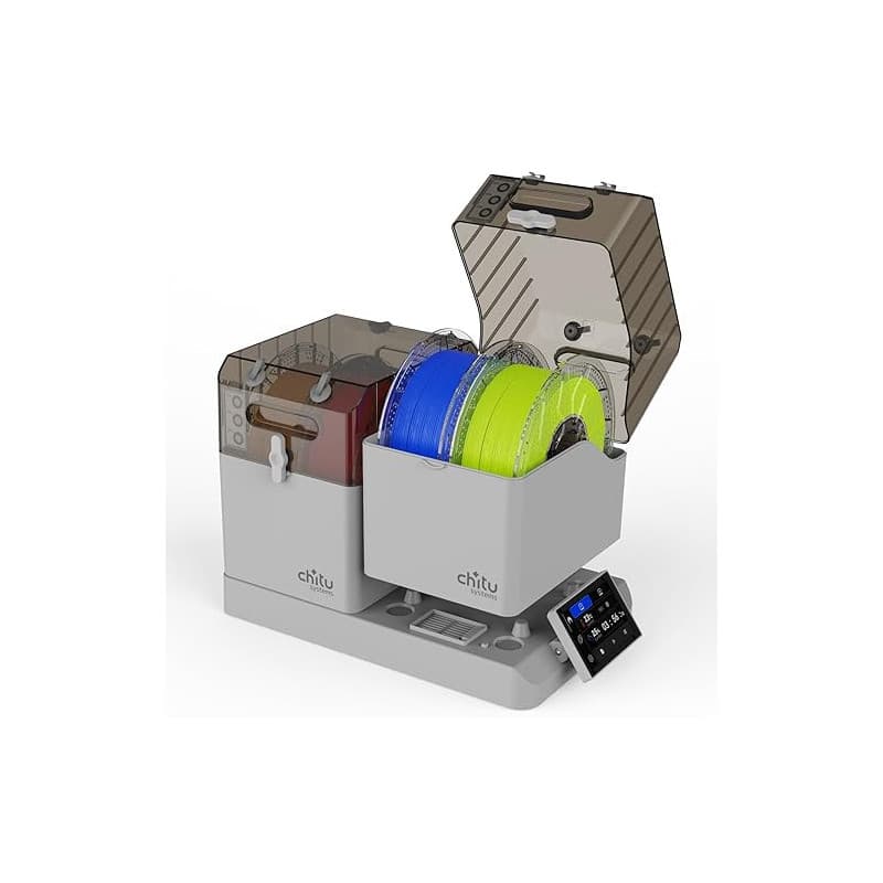Chitu Systems FilaPartner Filament Dryer, 2025 Nouvelle 4 Bobines Sécheur de Filament pour Imprimante 3D avec 2 Chambres Amovibl