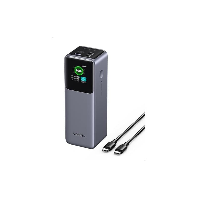 UGREEN Nexode Pro 200W Batterie Externe 25000mAh Power Bank Charge Rapide USB C PD3.1 140W 3 Ports Chargeur Portable PC Écran TF