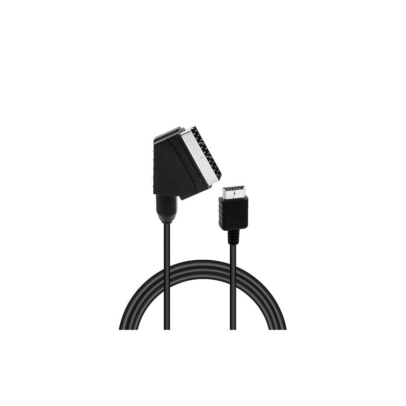Mcbazel Câble SCART RGB AV Premium pour consoles PS1/PS2/PS3 PAL 180 cm, câble de conversion de signal vidéo de haute qualité -