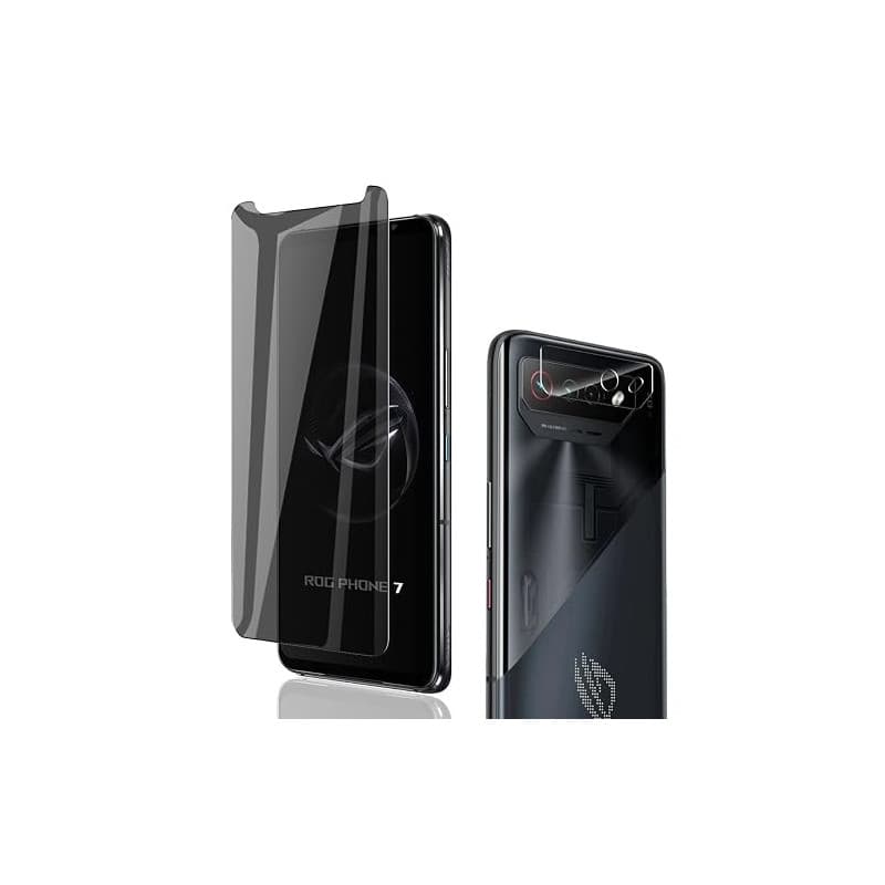 Phlleyaa Anti-Espion Verre Trempé Pour ASUS ROG Phone 7 Protection Écran Film 1 Pièces + Caméra Arrière Protecteur 1 Pièces, 9H