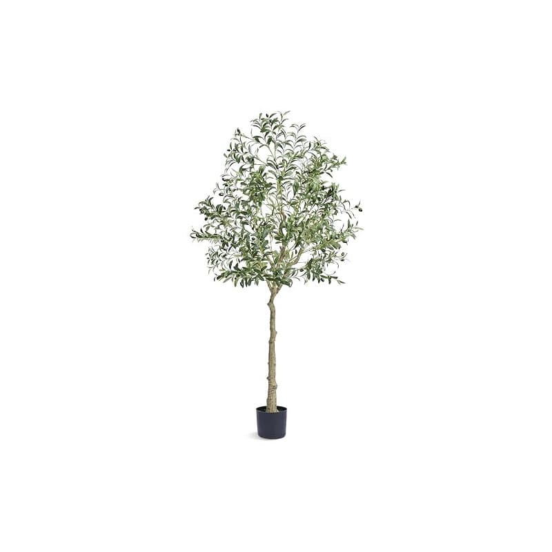 VEVOR Arbre Artificiel 179 cm Plante Artificielle PE Haut Olivier Faux Arbre Vert avec Pot 170x145 mm Décoration de Style Fausse