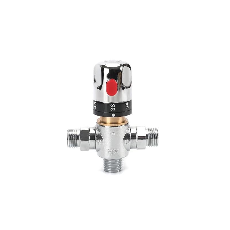Tremax Robinet mitigeur thermostatique, robinet mélangeur d'eau chaude et d'eau froide avec connecteur G 1/2", graduation en cen