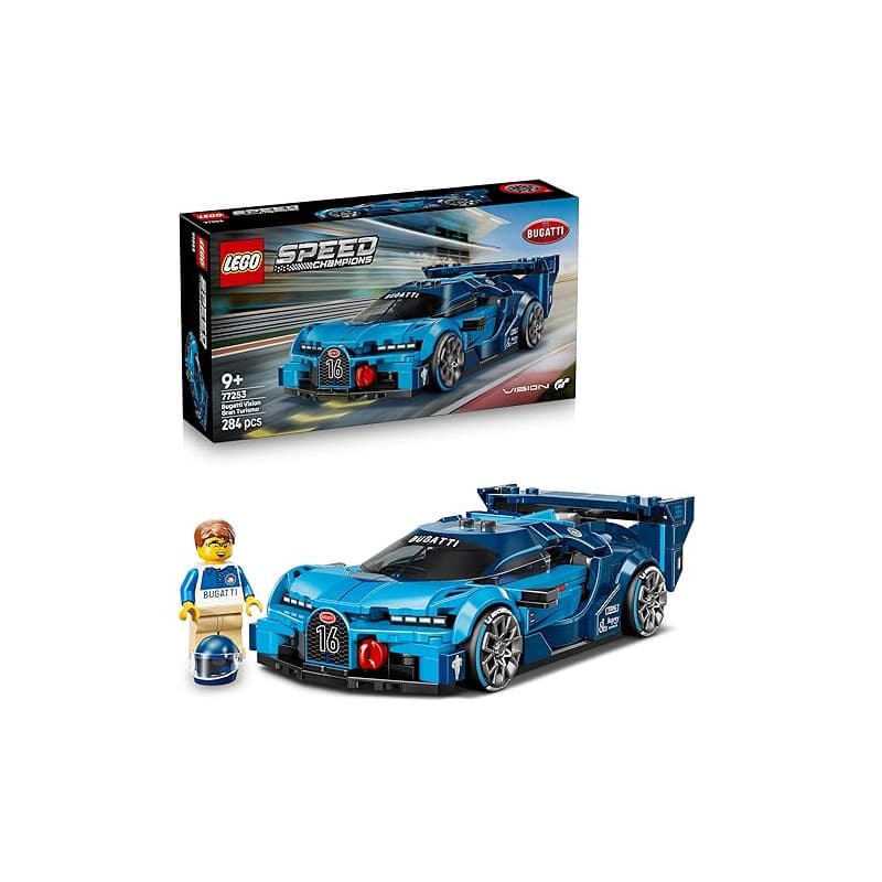 LEGO Speed Champions Hypercar Bugatti Vision GT - Jouet Voiture - Maquette avec Minifigurine Collector de Pilote - Idée de Cadea