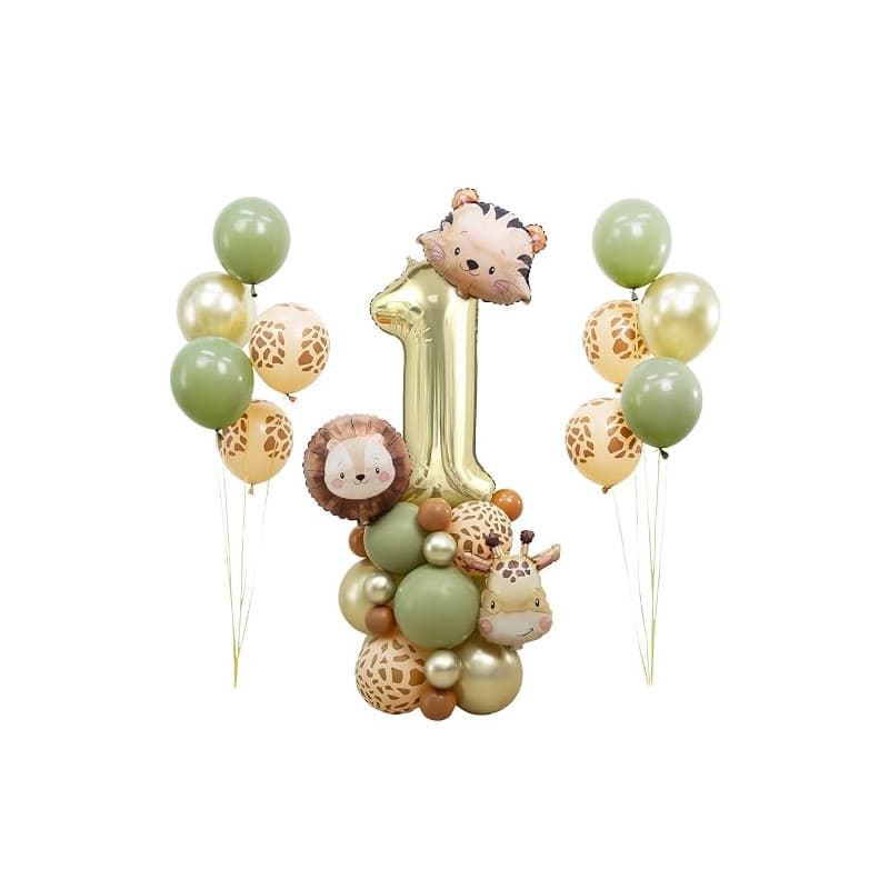 Animaux ballons anniversaire, Decoration Anniversaire 1 an Décoration d'anniversaire d'enfant ballons 1er anniversaire Pour la m