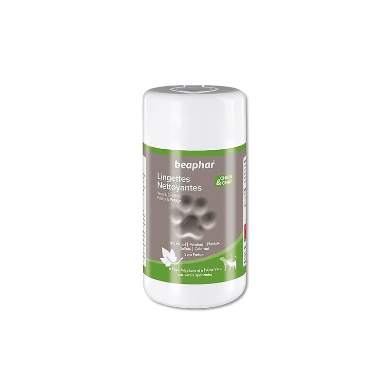 Beaphar – Lingettes nettoyantes Yeux, Oreilles, Pattes et Pelage pour Chien et Chat – Au Calendula aux vertus apaisantes – Facil