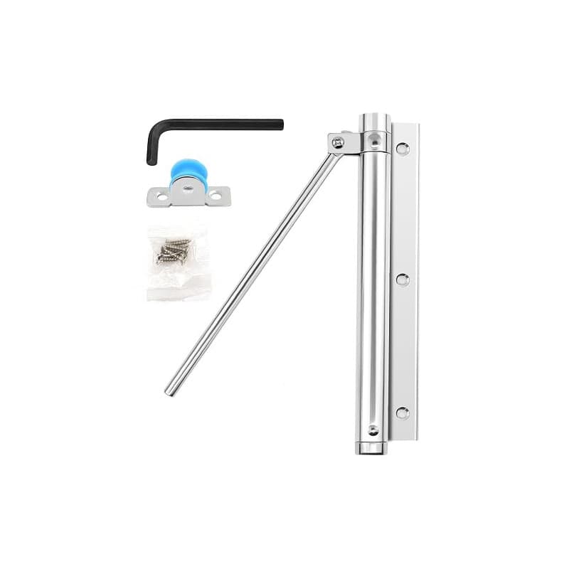 BEASAFY Ferme Porte Automatique, Alliage Aluminium Ferme-porte avec Vis, Réglable Groom Fermeture Porte, Silber Ferme-porte à Re