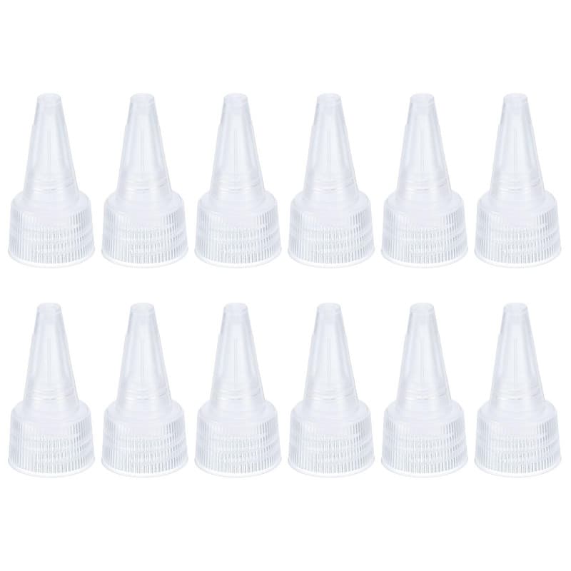 PATIKIL Bouchons de Bouteille à Torsion 20/410, 12 Pièces, Bouchons de Rechange en Plastique à Bord Cannelé avec Joint en Mousse