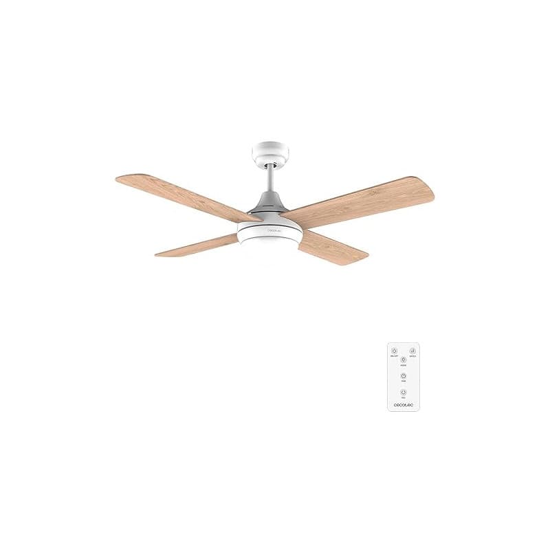 Cecotec Ventilateur de Plafond avec Lumière Energysilence Aero 4250 DC Fresh, 40 W, Moteur DC, Diamètre 42” (106 cm) avec 4 Lame