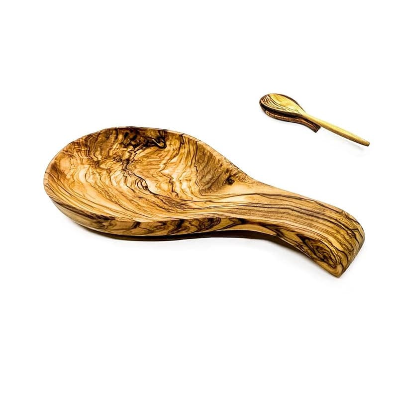 Repose-cuillère en Bois d'olivier, Repose Cuillère Cuisine, Pour Louches, Pinces, Spatule, Porte-cuillère Pour Cuisinière, pour