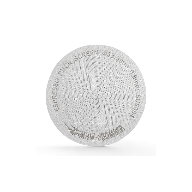 MHW-3BOMBER Puck Screen Tamis à expresso 58 mm, 0,8 mm d'épaisseur pour porte-filtre, 180 μm en acier inoxydable, accessoires po