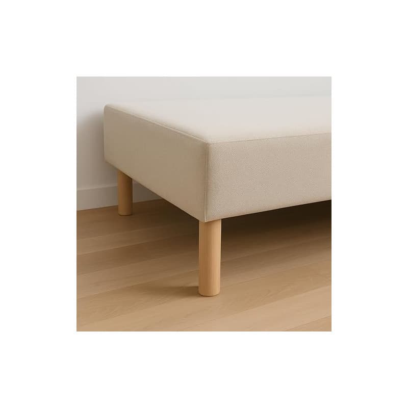 La Fabrique de Pieds AM20170001 Jeu de 4 Pieds de Lit Cylindres Bois Verni Clair 20 x 6 x 6 cm