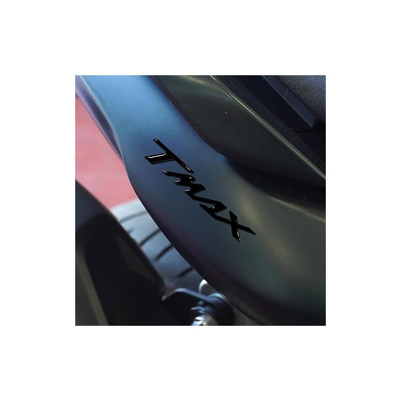 labelbike - 2 Autocollants 3D Moto Scooter Écrit TMAX en Résine Compatible avec Yamaha TMAX 560 2022-2024 - Couleur Noir