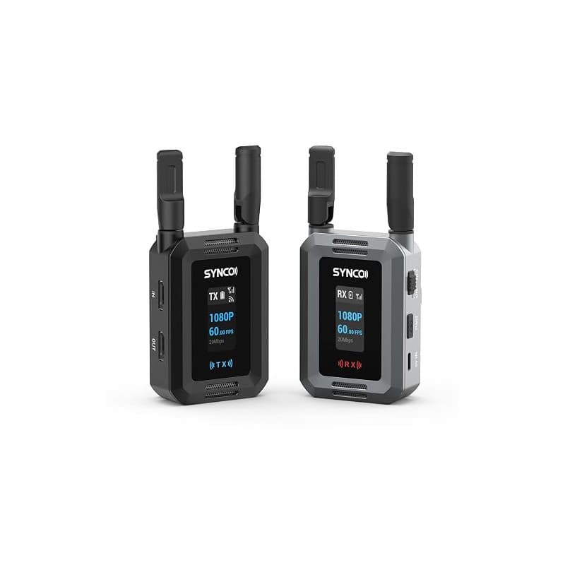 SYNCO XVision Système de Transmission Vidéo sans Fil 1080p 60fps (1TX+1RX) | Seulement 2 W de consommation, 40 ms de latence, po