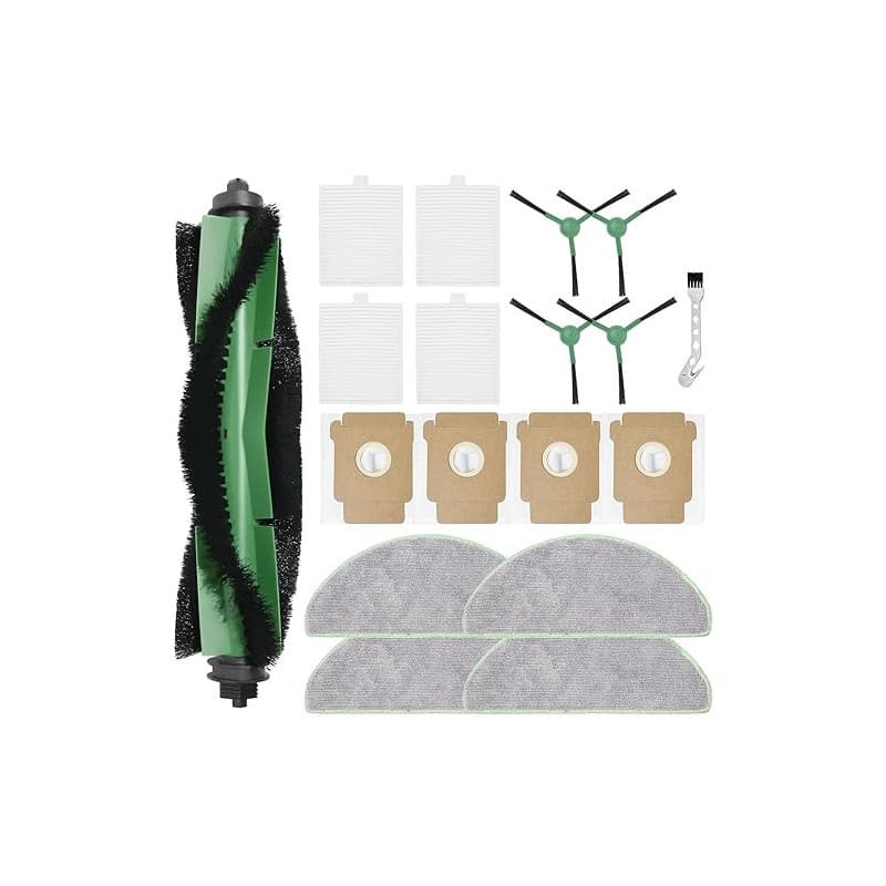 DianSung accessoires pour iRobot Roomba Plus 105 Combo + pièce de rechange pour aspirateur, 1 brosse principale,4 chiffons de la