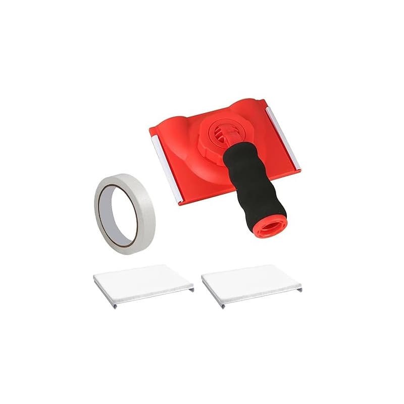 Coupe Bordure de Peinture, Outils de Peinture de Bord avec Tampons de Remplacement et Ruban de Masquage, Kit de Bordure à Peindr
