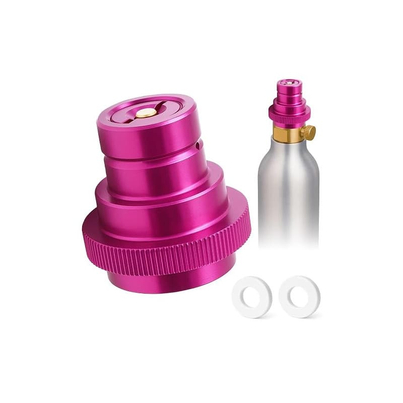 Druuzyl Adaptateur Rapide CO2 pour SodaStream Duo, Recharge Gazéifiée TR21-4, Compatible avec Machines à Soda (Rose) - Connexion