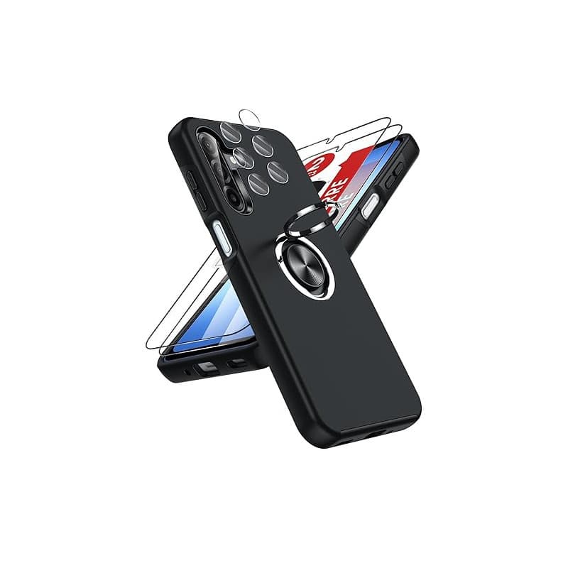 LeYi Coque pour Samsung Galaxy A17 5G/4G avec 2 Verre Trempé Protection écran, 2 Film Protecteur pour Caméra, Hard Militaire PC