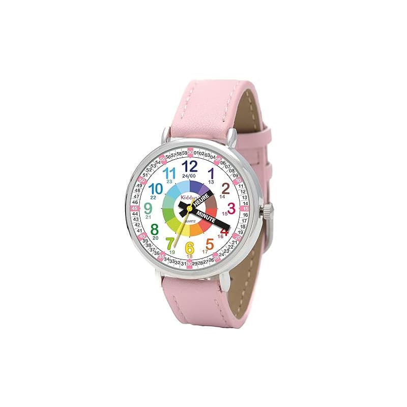 Kiddus Montre Enfant Éducative Analogique, Fille et Garçon Dès 5 Ans