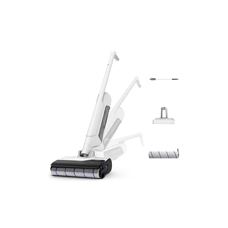 Rowenta X-Clean 10, Aspirateur Laveur sans fil, Design Plat 180°, Auto-Nettoyage et séchage 65°C, Autonomie 60min, Parfait pour