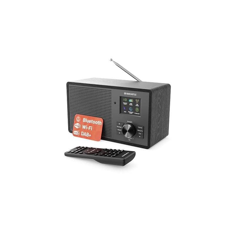 Mini Radio Internet WiFi, Radio Dab+ & FM, Bluetooth 5.3 - OAKCASTLE IR200 | Radio DAB Plus, 90+ Préréglages | Casque Audio et c